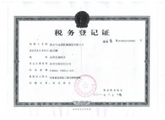 金震税务登记证